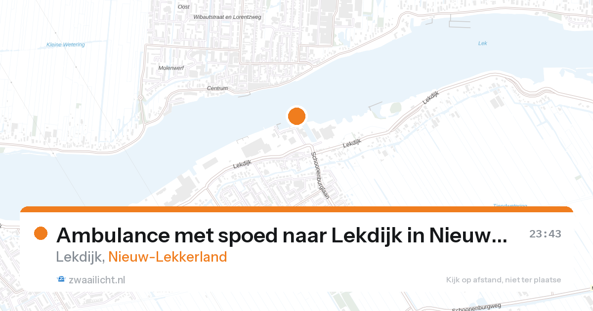 Ambulance met spoed naar Lekdijk in Nieuw-Lekkerland — 6 feb 2026