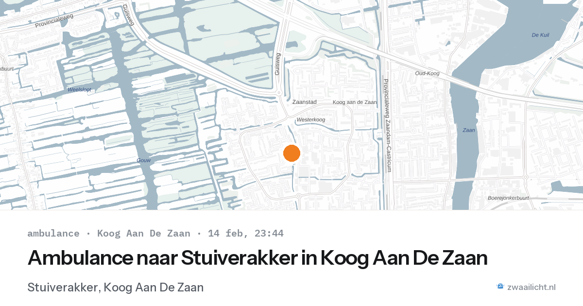 Ambulance naar Stuiverakker in Koog Aan De Zaan — 14 feb 2026