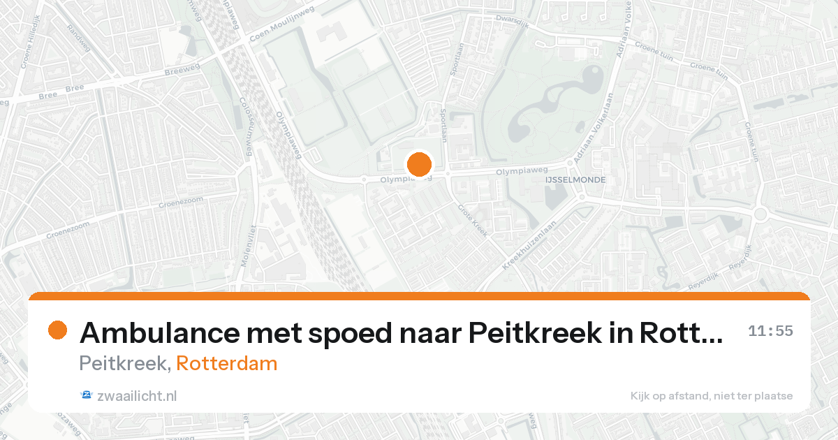 Ambulance met spoed naar Peitkreek in Rotterdam — 17 aug 2026