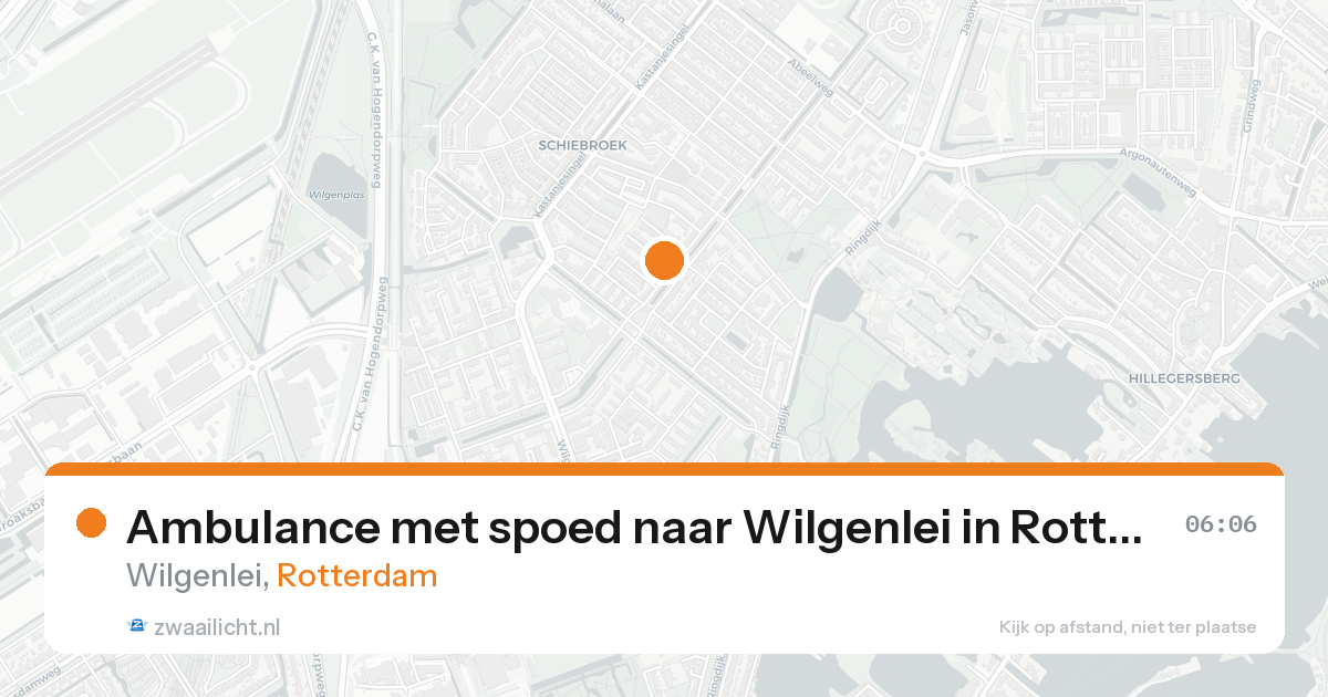 Ambulance met spoed naar Wilgenlei in Rotterdam — 16 aug 2026