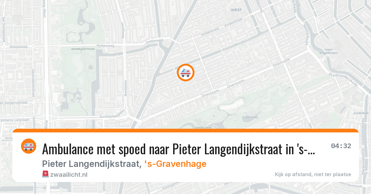 Ambulance met spoed naar Pieter Langendijkstraat in 's-Gravenhage — 22 jan 2026