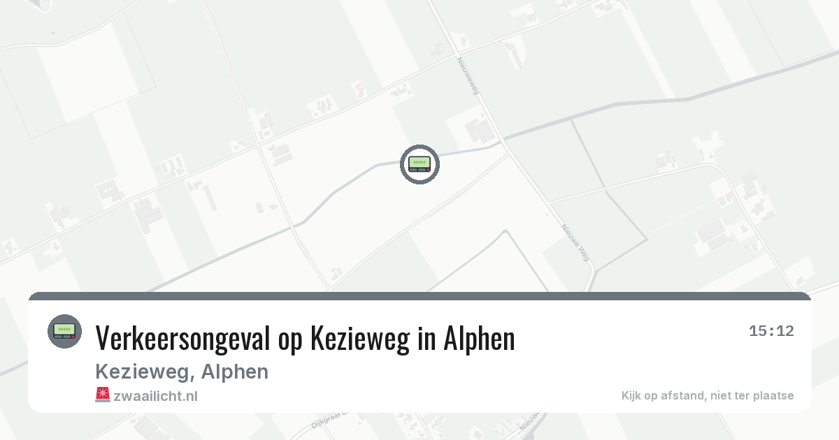 Verkeersongeval op Kezieweg in Alphen — 16 mei 2026