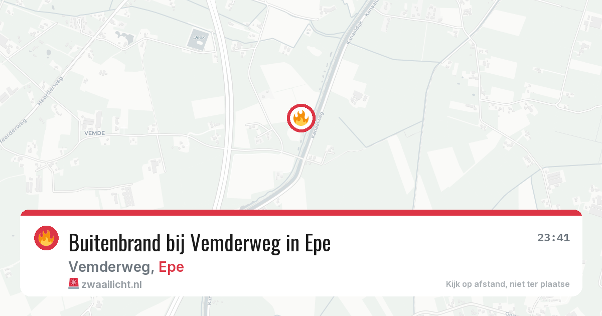 Buitenbrand bij Vemderweg in Epe — 27 jul 2026