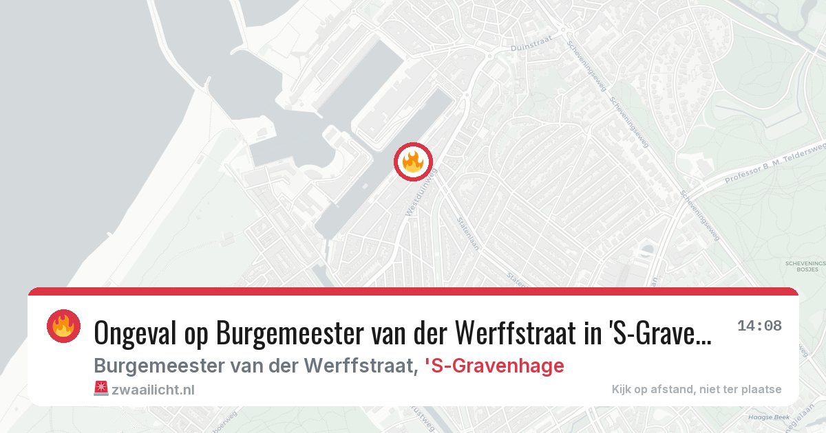 Ongeval op Burgemeester van der Werffstraat in 'S-Gravenhage — 7 aug 2026