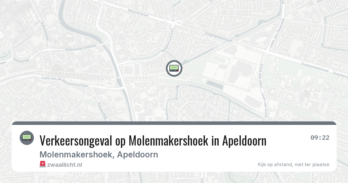 Verkeersongeval op Molenmakershoek in Apeldoorn — 3 mrt 2026