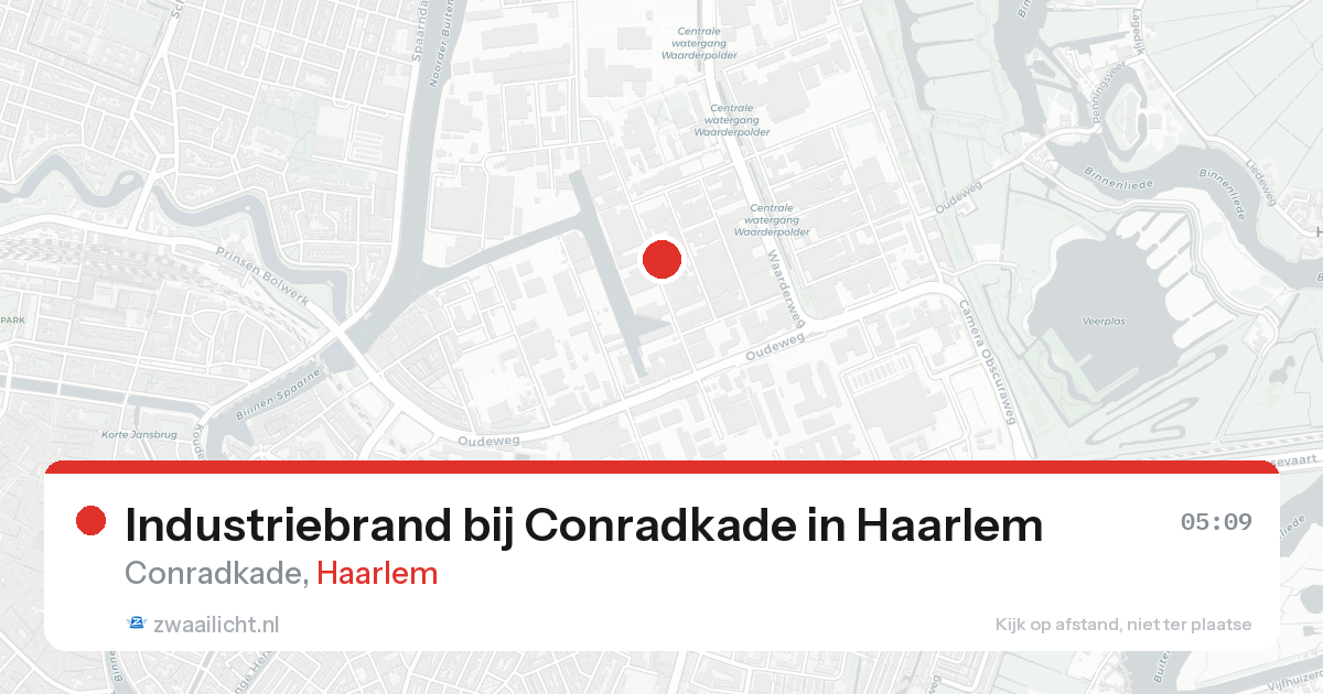 Industriebrand bij Conradkade in Haarlem — 20 aug 2026