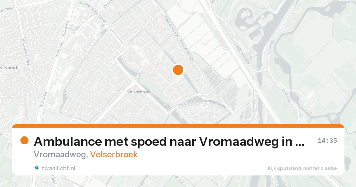 Ambulance met spoed naar Vromaadweg in Velserbroek — 8 jun 2026