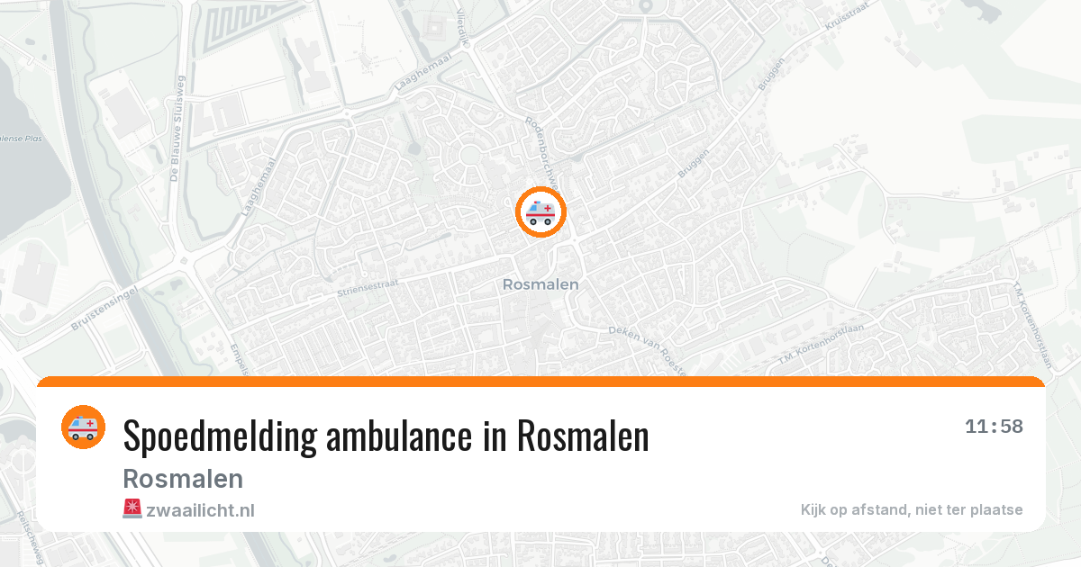 Spoedmelding ambulance in Rosmalen — 1 apr 2026