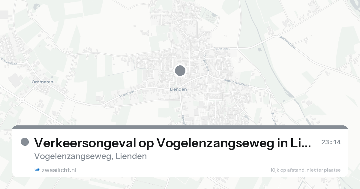 Verkeersongeval op Vogelenzangseweg in Lienden — 30 jan 2026