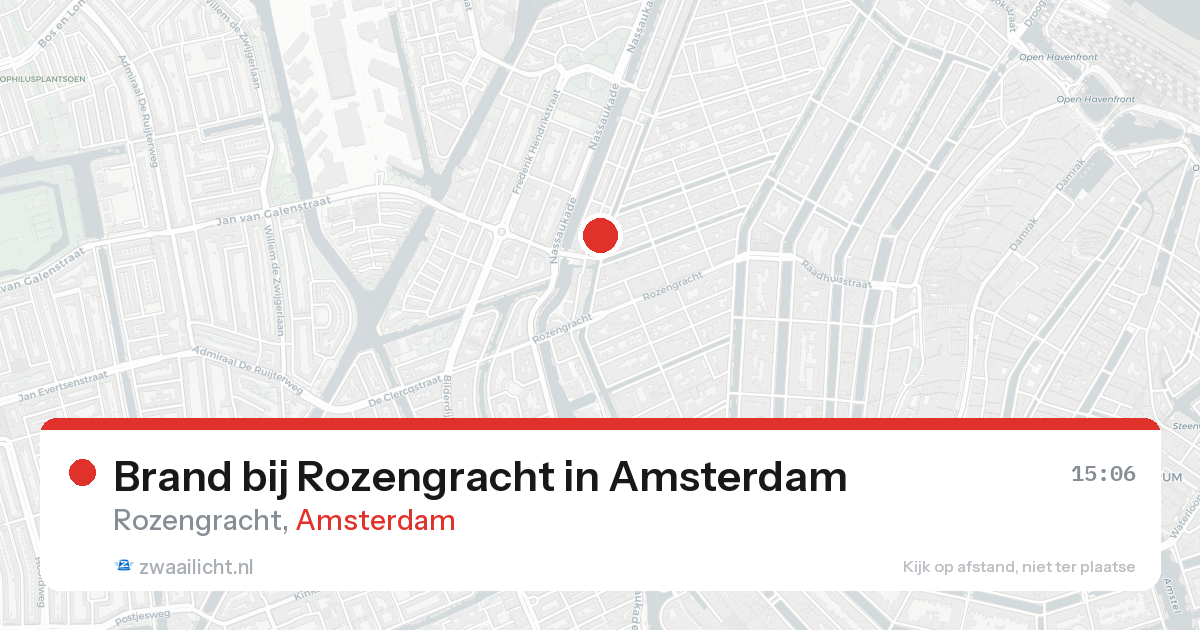 Brand bij Rozengracht in Amsterdam — 22 aug 2026