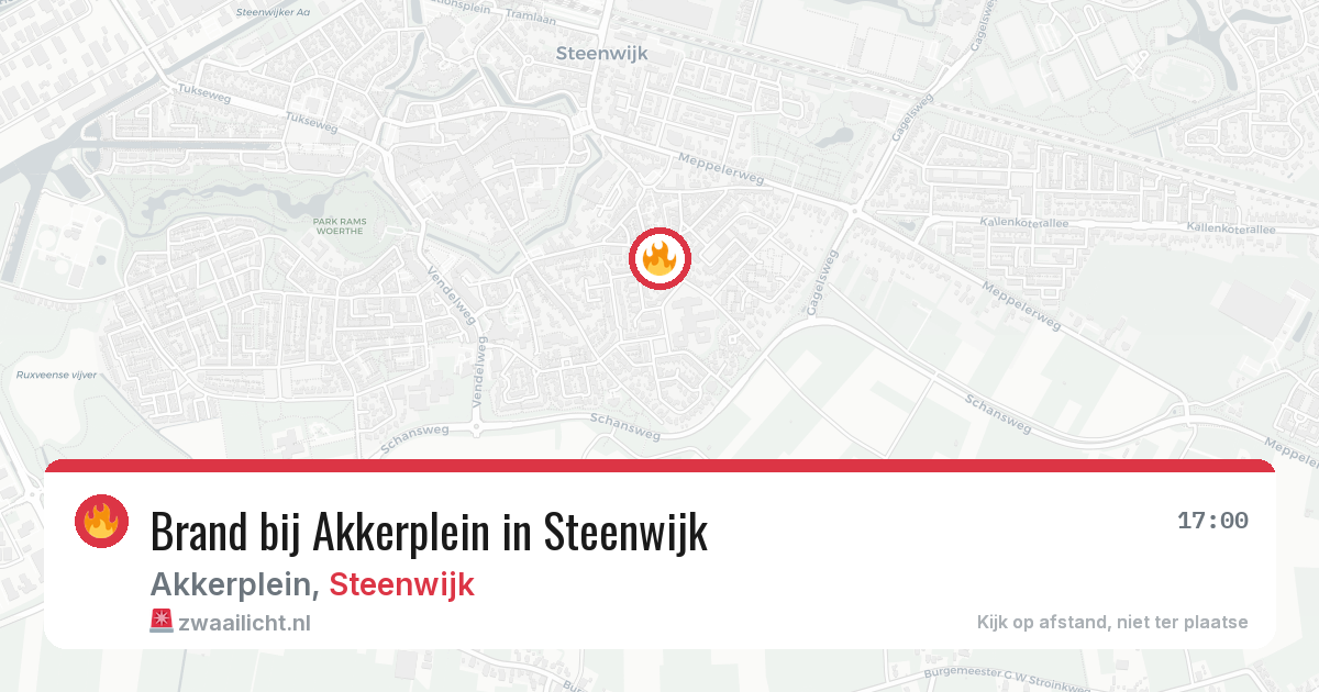 Brand bij Akkerplein in Steenwijk — 19 jun 2026