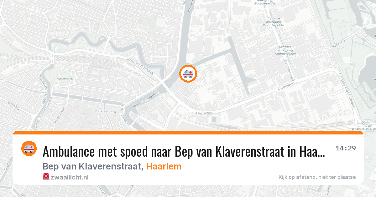 Ambulance met spoed naar Bep van Klaverenstraat in Haarlem — 6 jul 2026