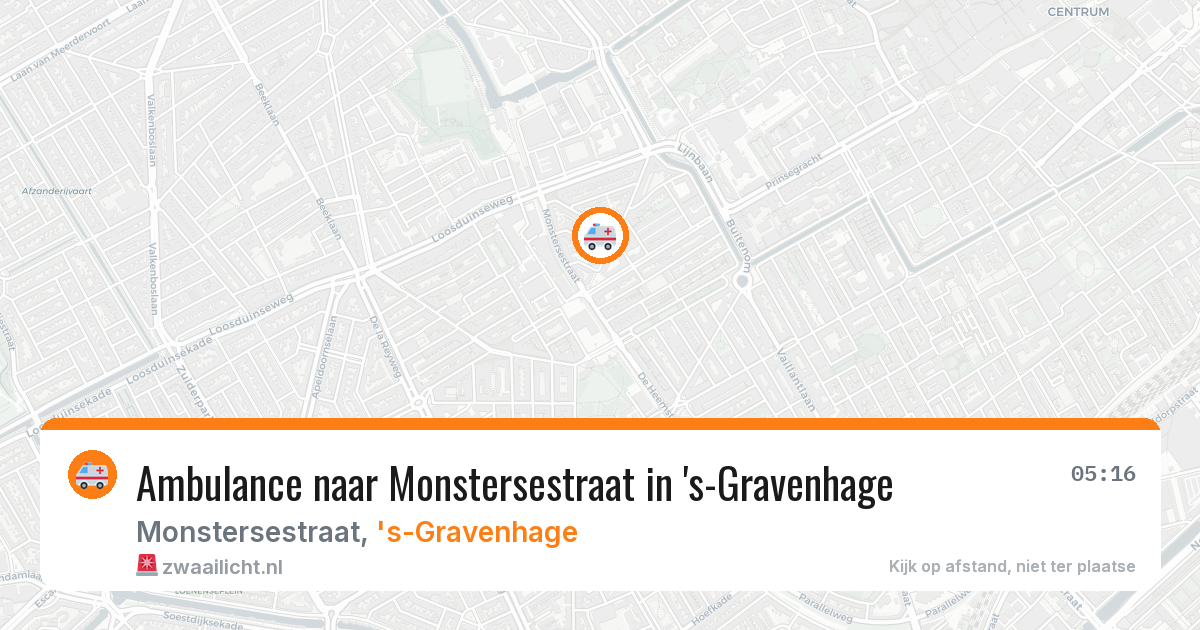 Ambulance naar Monstersestraat in 's-Gravenhage — 31 jul 2026