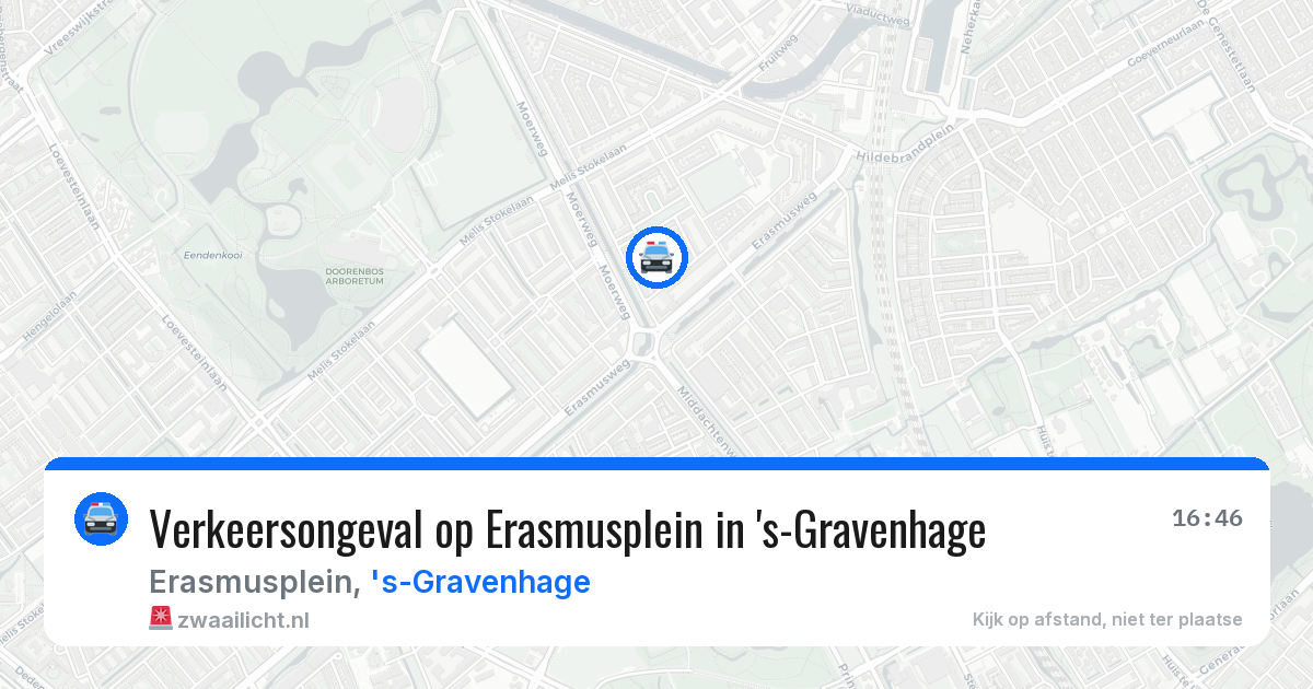 Verkeersongeval op Erasmusplein in 's-Gravenhage — 8 jun 2026