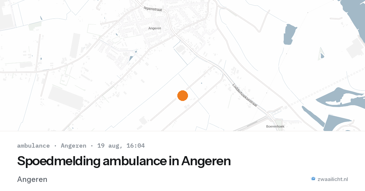 Spoedmelding ambulance in Angeren — 19 aug 2026