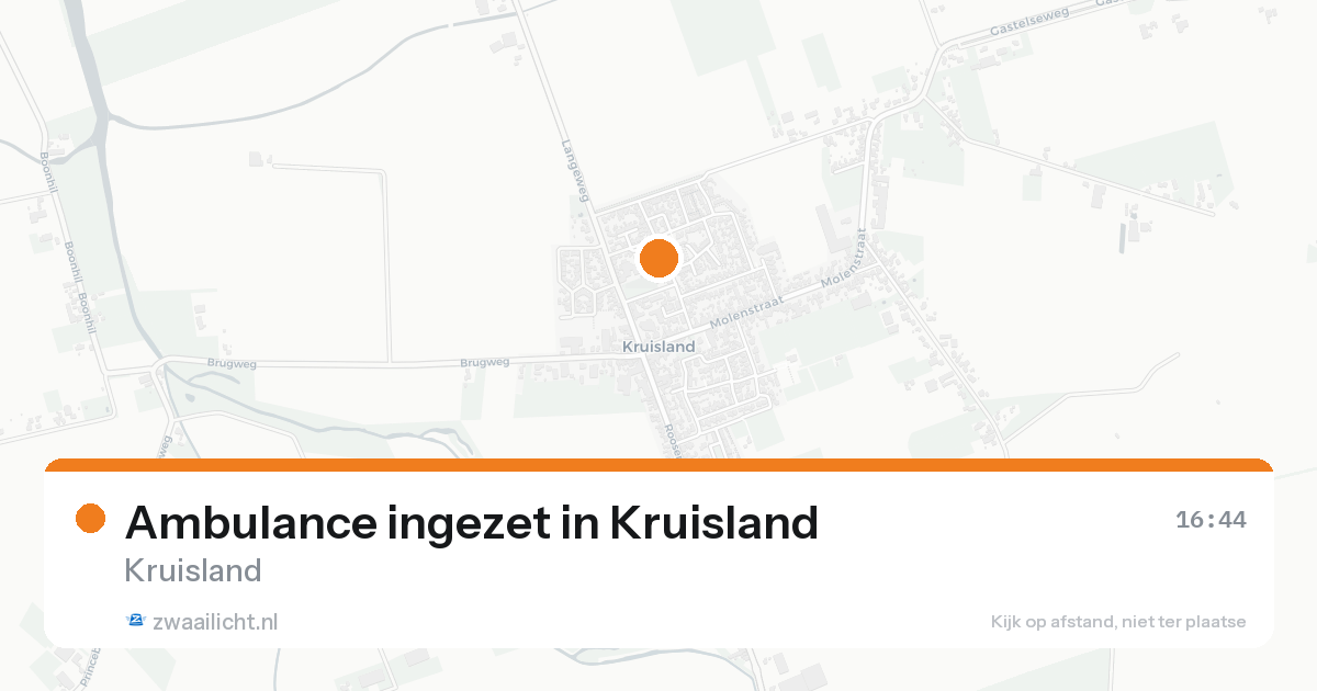Ambulance ingezet in Kruisland — 19 jun 2026