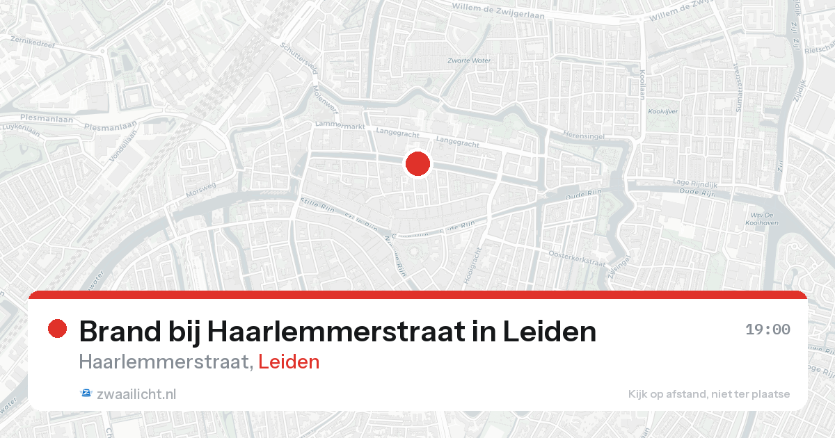 Brand bij Haarlemmerstraat in Leiden — 21 aug 2026