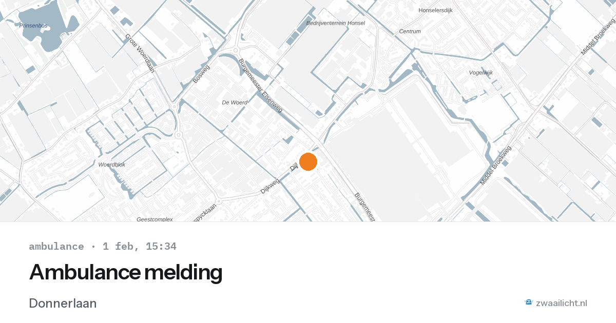 Ambulance melding — 1 feb 2026