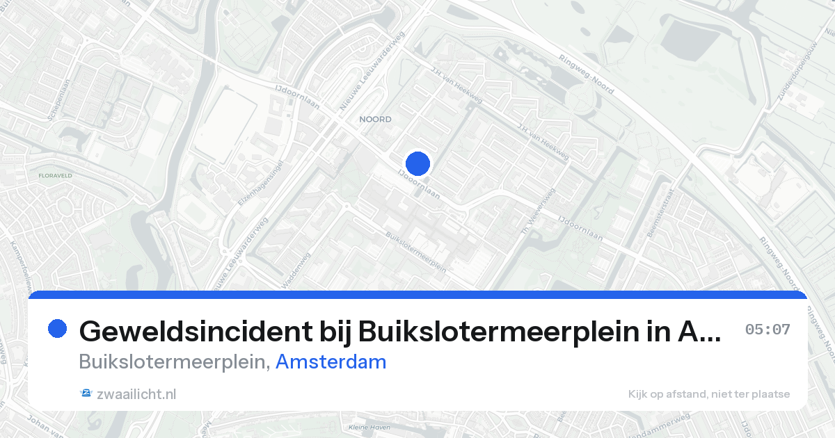 Geweldsincident bij Buikslotermeerplein in Amsterdam — 19 aug 2026
