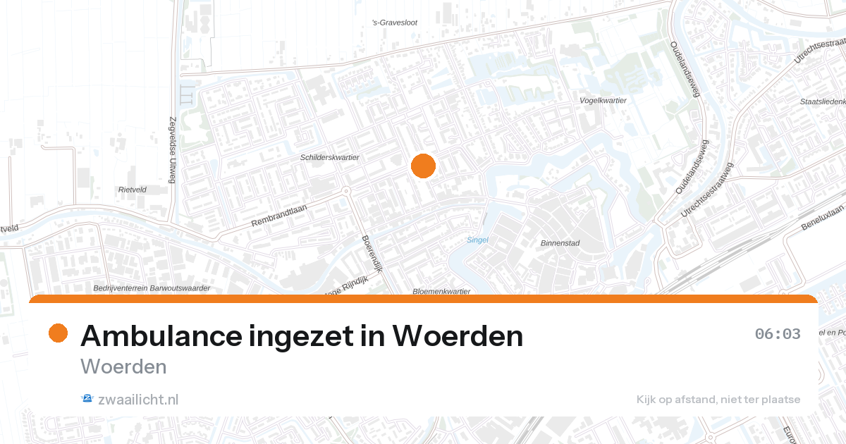 Ambulance ingezet in Woerden — 25 jul 2026