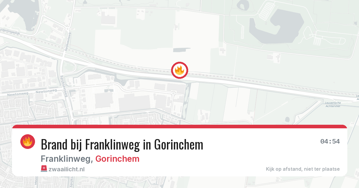 Brand bij Franklinweg in Gorinchem — 1 apr 2026
