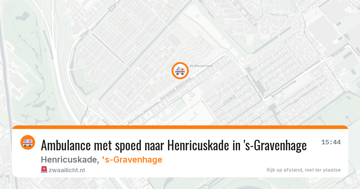 Ambulance met spoed naar Henricuskade in 's-Gravenhage — 1 aug 2026