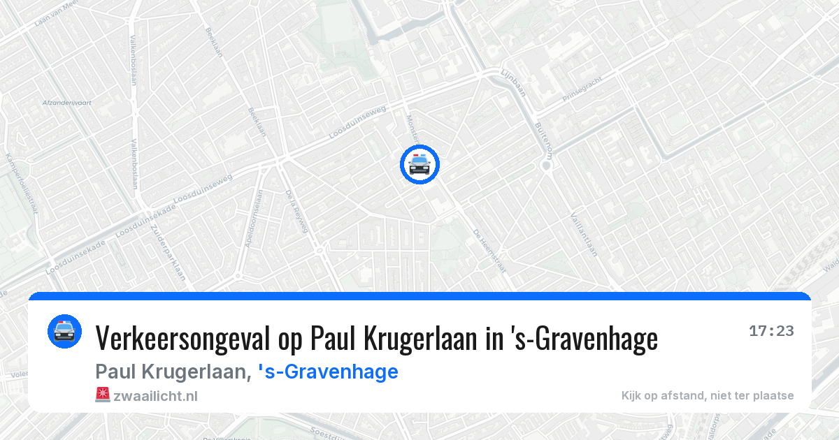 Verkeersongeval op Paul Krugerlaan in 's-Gravenhage — 17 mrt 2026