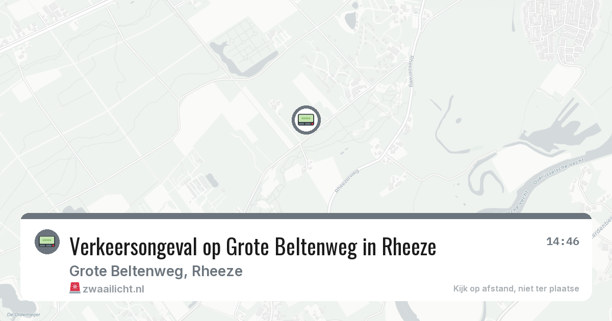 Verkeersongeval op Grote Beltenweg in Rheeze — 12 jul 2026