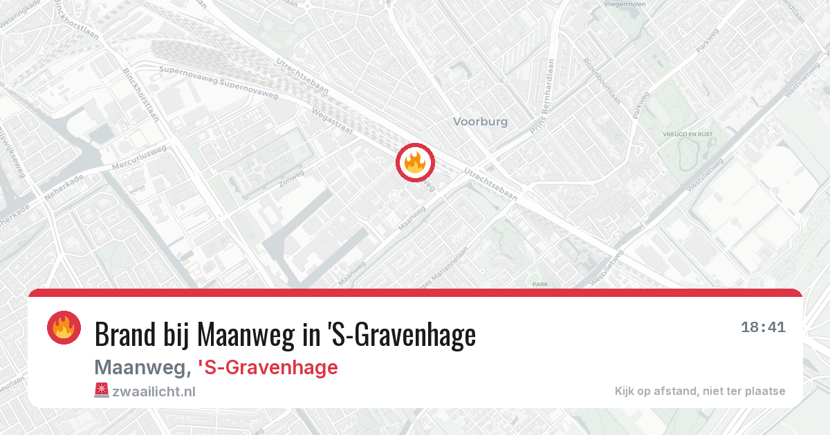 Brand bij Maanweg in 'S-Gravenhage — 5 jun 2026