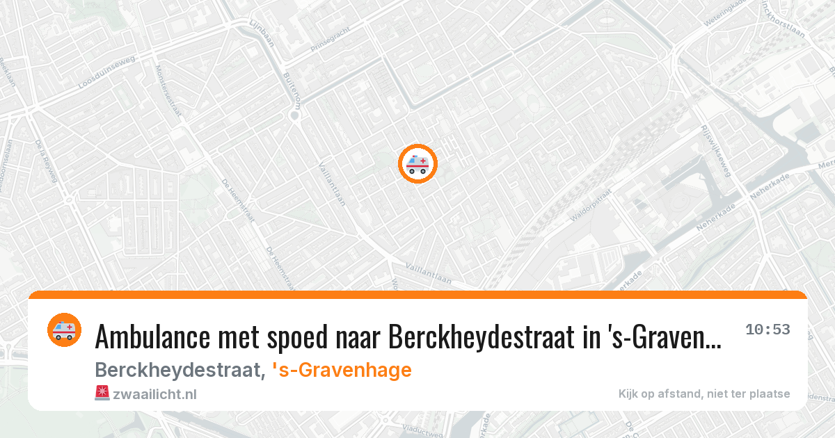 Ambulance met spoed naar Berckheydestraat in 's-Gravenhage — 20 mei 2026