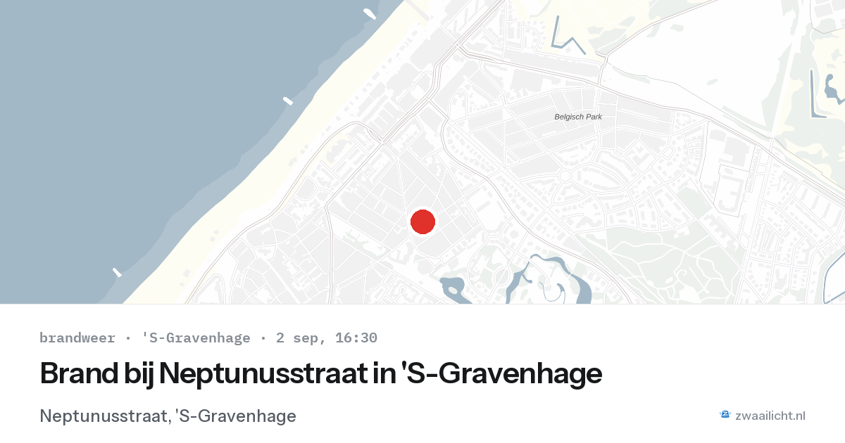 Brand bij Neptunusstraat in 'S-Gravenhage — 2 sep 2026