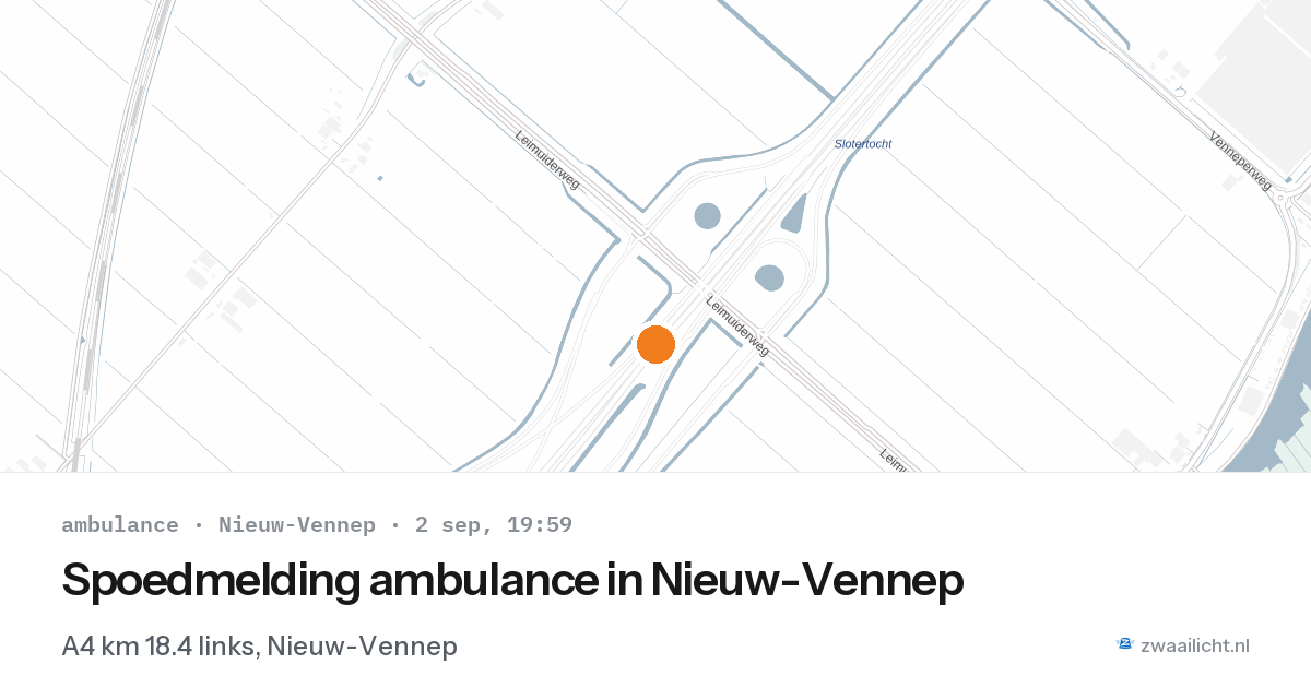 Spoedmelding ambulance in Nieuw-Vennep — 2 sep 2026