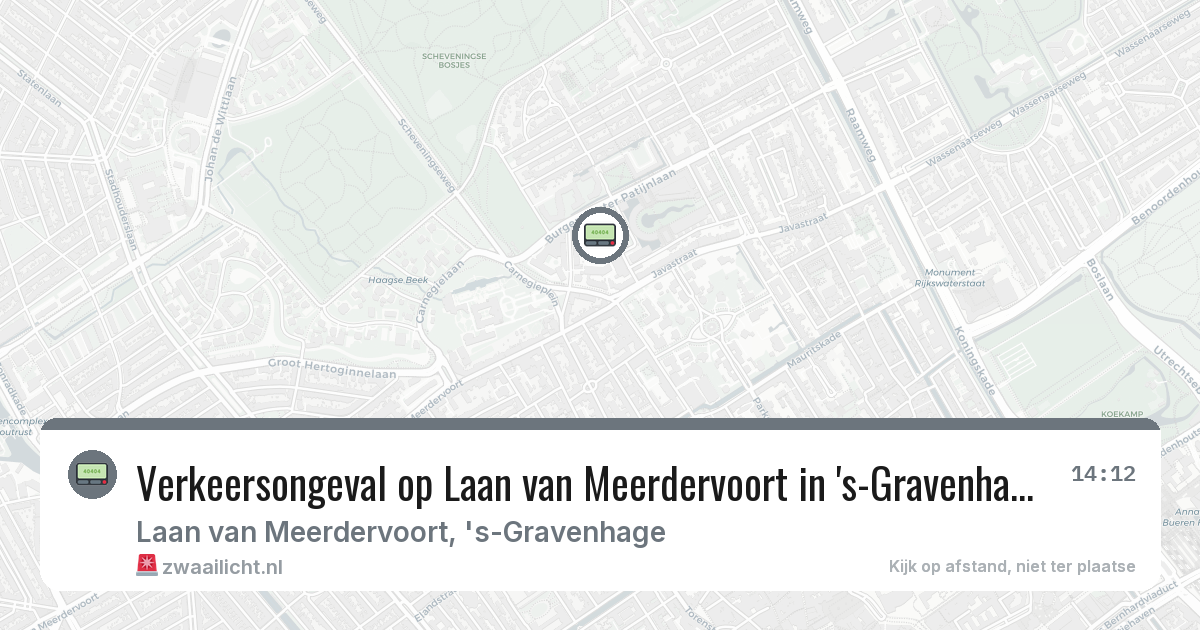 Verkeersongeval op Laan van Meerdervoort in 's-Gravenhage — 12 feb 2026