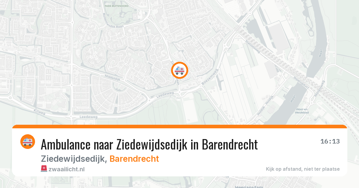 Ambulance naar Ziedewijdsedijk in Barendrecht — 26 mrt 2026