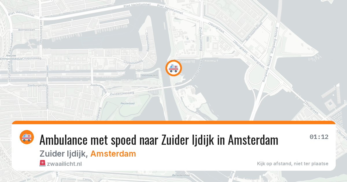 Ambulance met spoed naar Zuider Ijdijk in Amsterdam — 28 mei 2026
