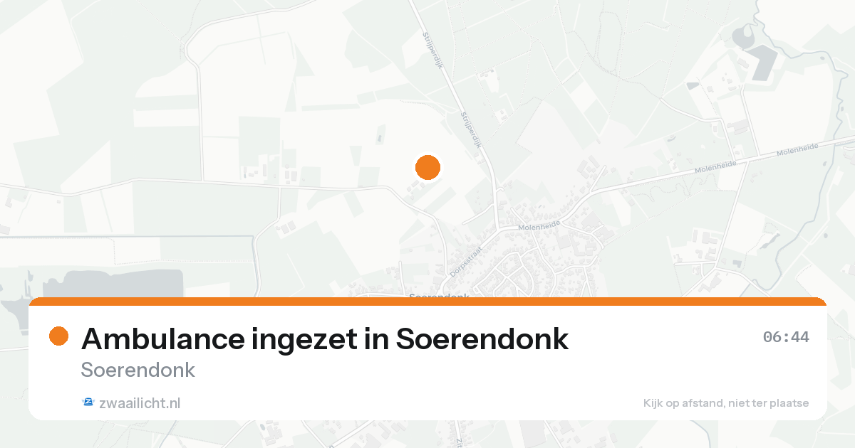 Ambulance ingezet in Soerendonk — 21 aug 2026