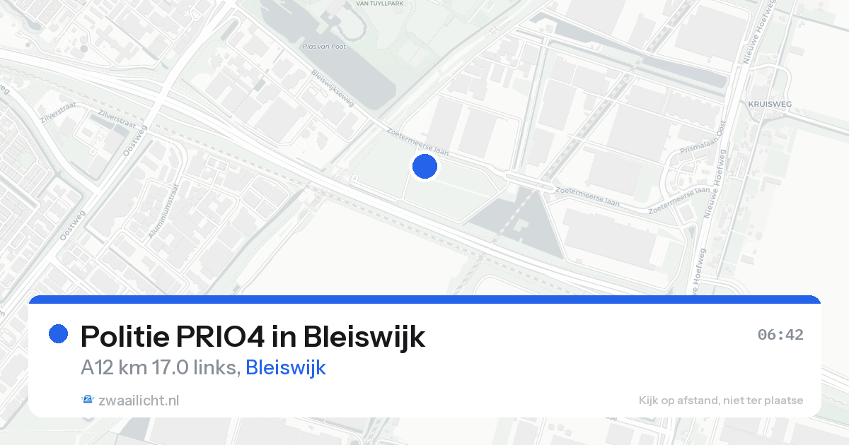 Politie PRIO4 in Bleiswijk — 21 aug 2026 | 🚨 Zwaailicht.nl