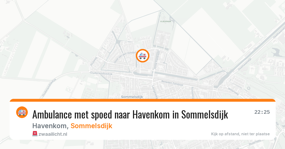 Ambulance met spoed naar Havenkom in Sommelsdijk — 27 jul 2026