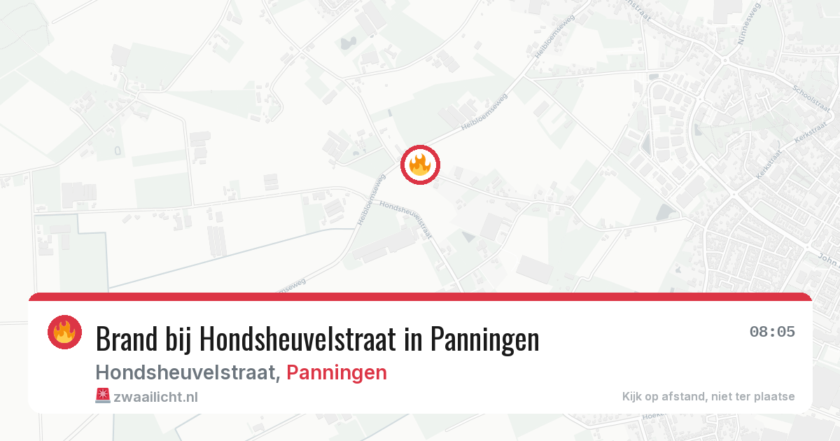 Brand bij Hondsheuvelstraat in Panningen — 12 apr 2026