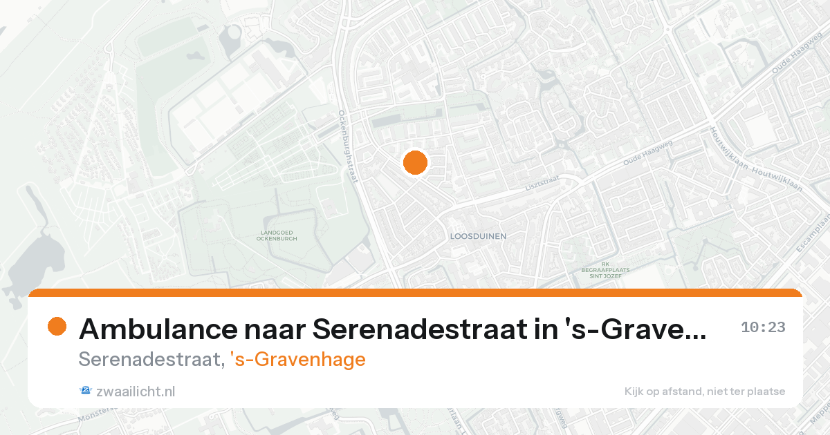 Ambulance naar Serenadestraat in 's-Gravenhage — 18 aug 2026