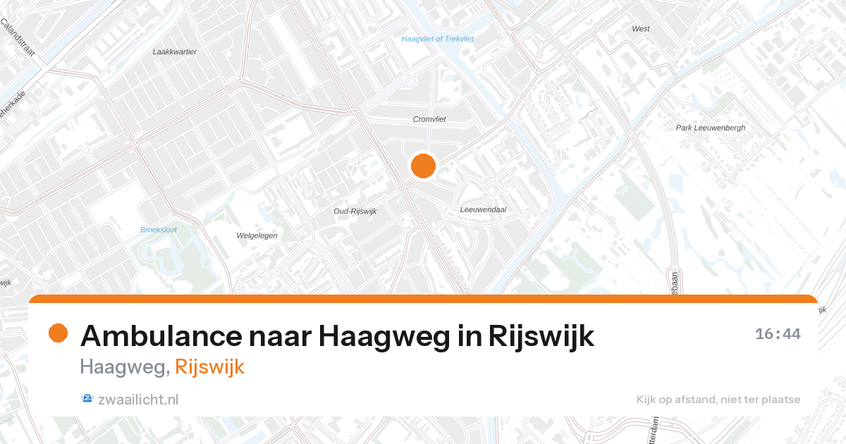 Ambulance naar Haagweg in Rijswijk — 27 aug 2026