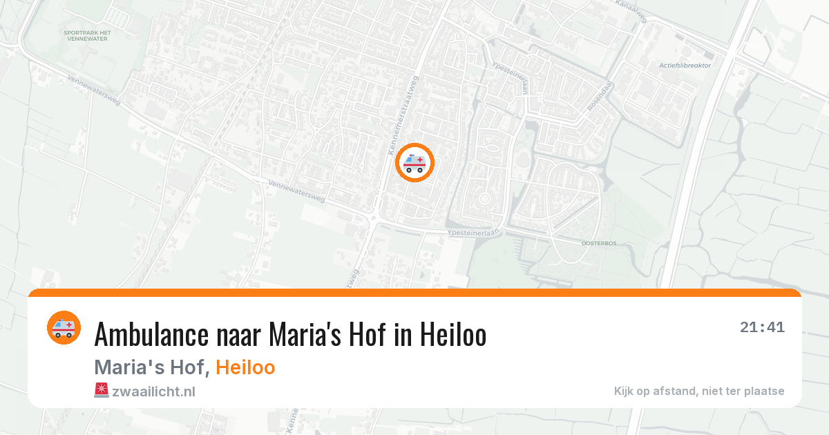 Ambulance naar Maria's Hof in Heiloo — 30 jun 2026