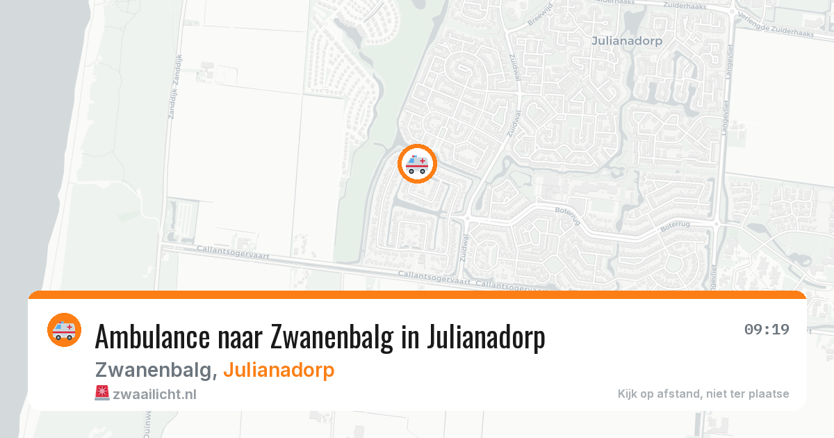 Ambulance naar Zwanenbalg in Julianadorp — 19 jun 2026