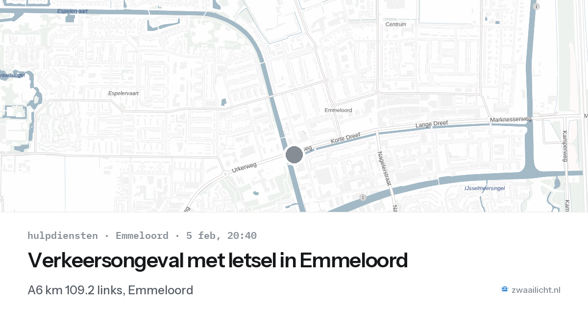 Verkeersongeval met letsel in Emmeloord — 5 feb 2026