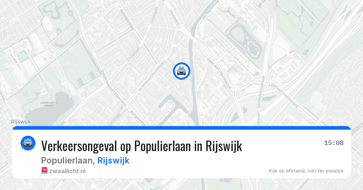 Verkeersongeval op Populierlaan in Rijswijk — 31 jul 2026