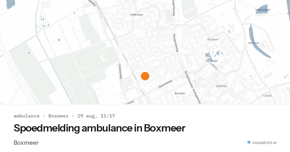 Spoedmelding ambulance in Boxmeer — 29 aug 2026