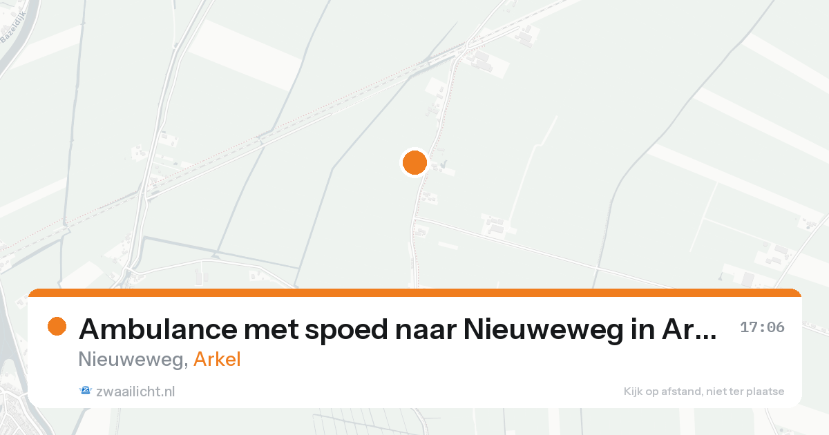 Ambulance met spoed naar Nieuweweg in Arkel — 24 aug 2026