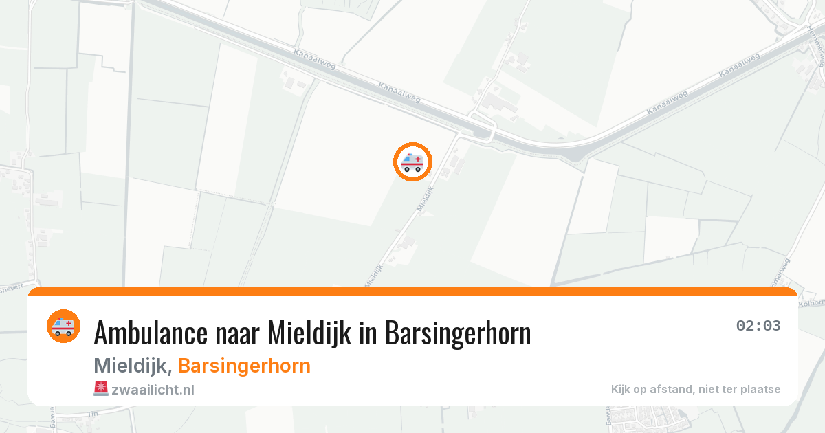 Ambulance naar Mieldijk in Barsingerhorn — 24 jun 2026