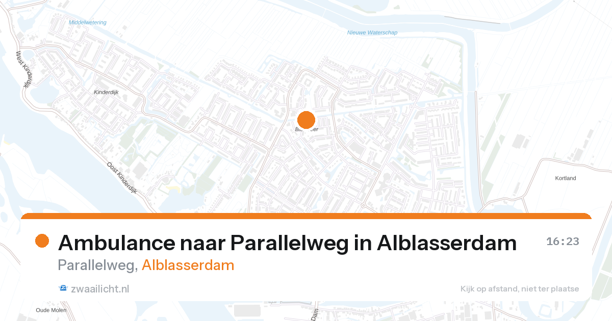 Ambulance naar Parallelweg in Alblasserdam — 27 aug 2026
