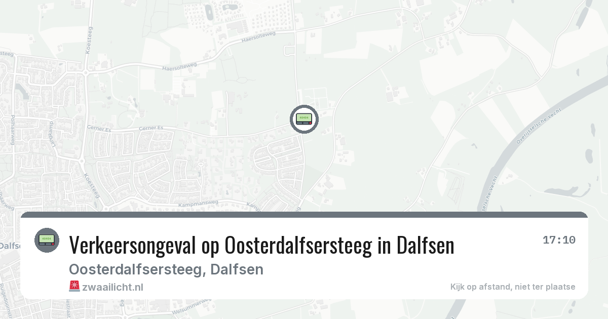 Verkeersongeval op Oosterdalfsersteeg in Dalfsen — 18 mei 2026